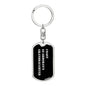 Coast Guardsman's Granddaughter v2 - Luxury Dog Tag Keychain