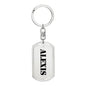 Alexis - Luxury Dog Tag Keychain
