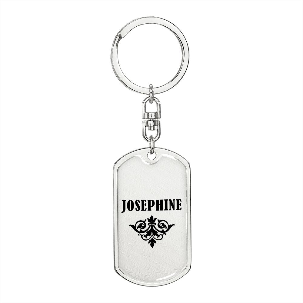 Josephine v01a - Luxury Dog Tag Keychain
