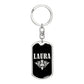 Laura v02a - Luxury Dog Tag Keychain