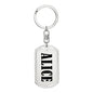 Alice v01 - Luxury Dog Tag Keychain