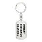 Combat Veteran's Grandma - Luxury Dog Tag Keychain