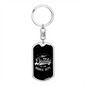 Rookie Dad 2018 - Luxury Dog Tag Keychain