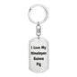 Love My Himalayan Guinea Pig - Luxury Dog Tag Keychain