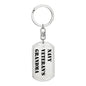 Navy Veteran's Grandma - Luxury Dog Tag Keychain