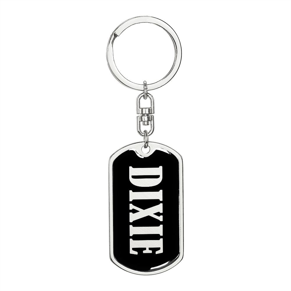 Dixie v02 - Luxury Dog Tag Keychain