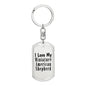 Love My Miniature American Shepherd - Luxury Dog Tag Keychain
