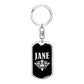 Jane v02a - Luxury Dog Tag Keychain