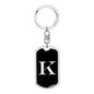 Initial K v2a - Luxury Dog Tag Keychain
