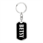 Betsy v02 - Luxury Dog Tag Keychain
