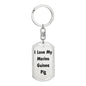 Love My Merino Guinea Pig - Luxury Dog Tag Keychain