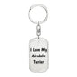 Love My Airedale Terrier v4 - Luxury Dog Tag Keychain