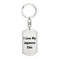 Love My Japanese Chin v4 - Luxury Dog Tag Keychain