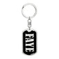 Faye v02 - Luxury Dog Tag Keychain