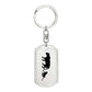 Mama Lioness With 1 Cub - Luxury Dog Tag Keychain