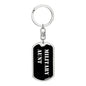 Military Aunt v2 - Luxury Dog Tag Keychain