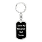 Love My Miniature Bull Terrier v5 - Luxury Dog Tag Keychain