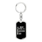 Russian Blue v2 - Luxury Dog Tag Keychain