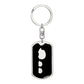 Mama Hedgehog With 2 Hoglets v2 - Luxury Dog Tag Keychain
