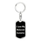 Love My Moluccan Cockatoo v2 - Luxury Dog Tag Keychain