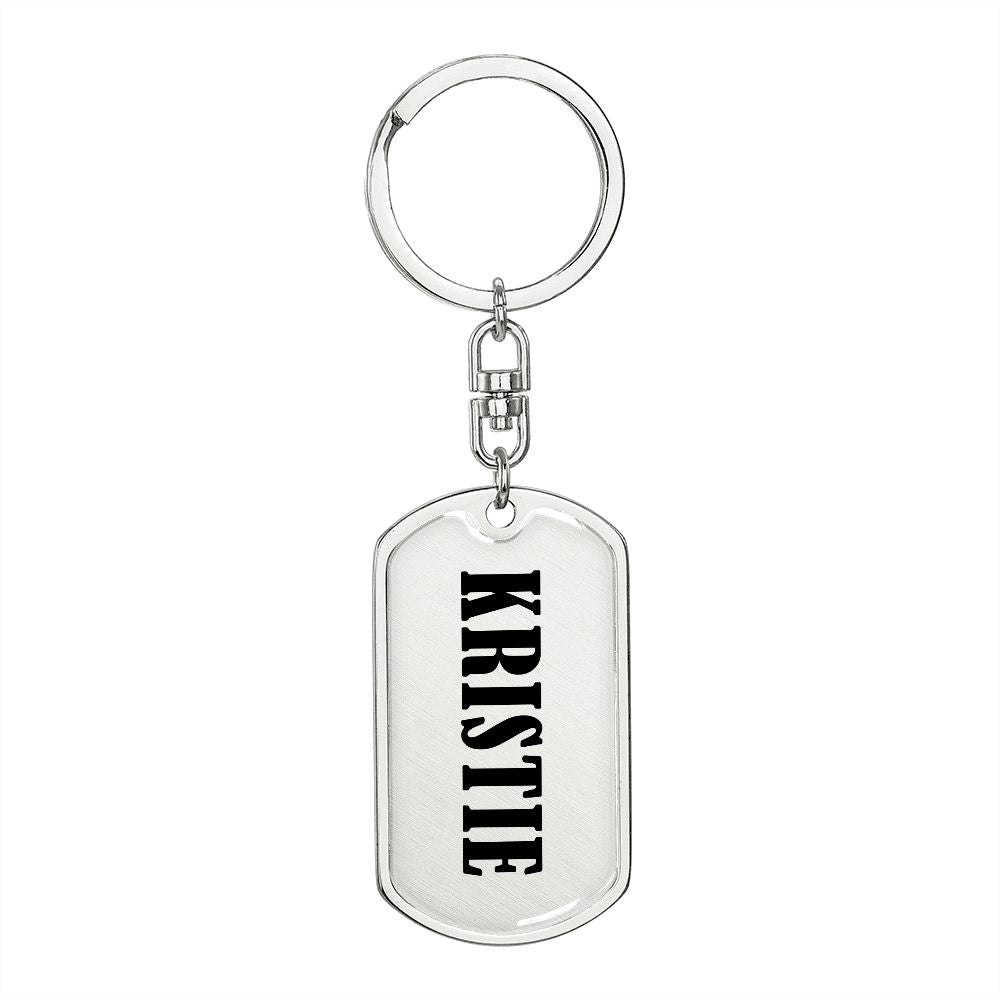 Kristie v01 - Luxury Dog Tag Keychain