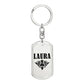 Laura v01a - Luxury Dog Tag Keychain