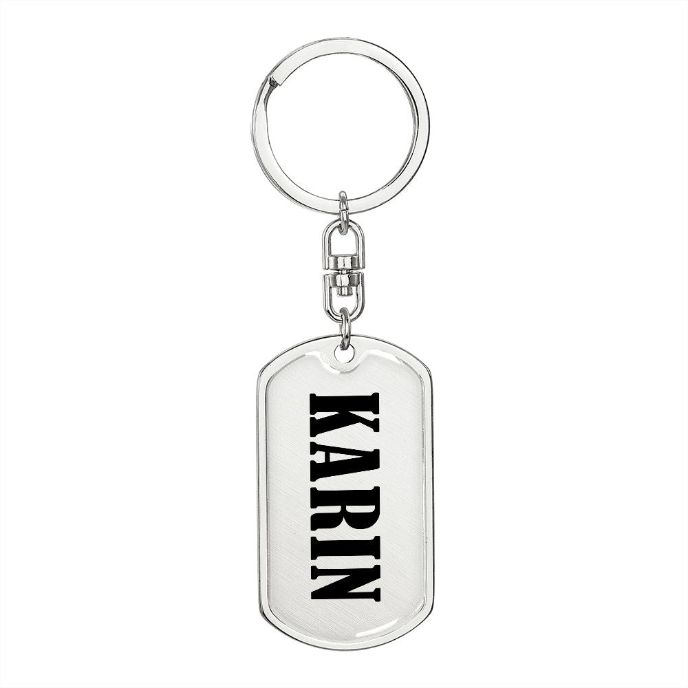 Karin v01 - Luxury Dog Tag Keychain