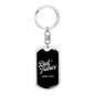 Best Father Since 1974 v3 - Luxury Dog Tag Keychain