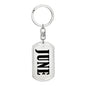 June v01 - Luxury Dog Tag Keychain