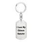 Love My Chinese Hamster - Luxury Dog Tag Keychain