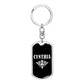 Cynthia v02a - Luxury Dog Tag Keychain