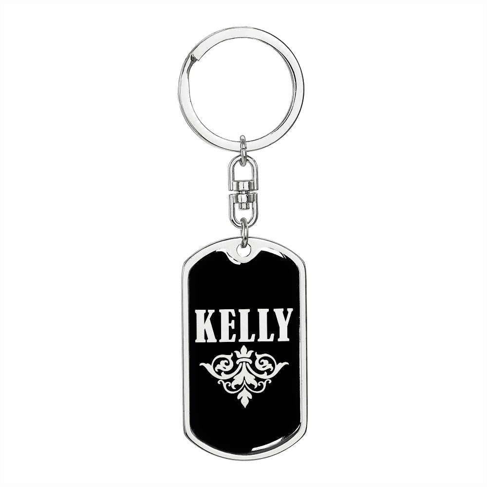 Kelly v02a - Luxury Dog Tag Keychain