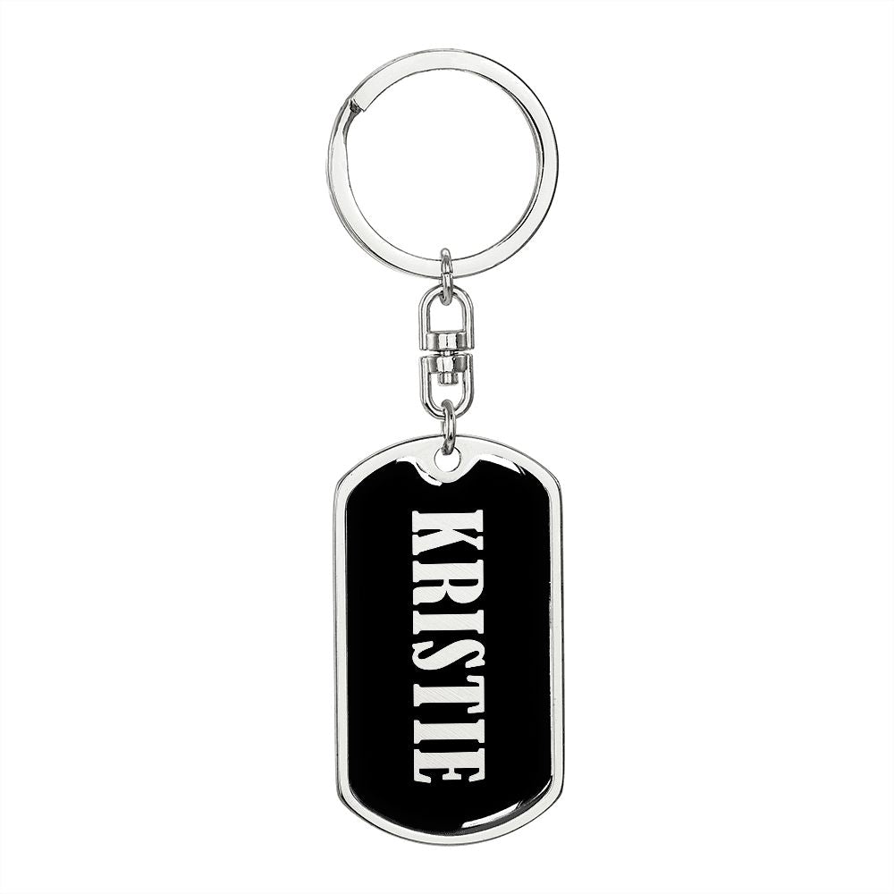 Kristie v02 - Luxury Dog Tag Keychain