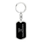 Washington, DC Girl v5 - Luxury Dog Tag Keychain