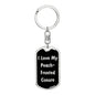 Love My Peach-Fronted Conure v2 - Luxury Dog Tag Keychain