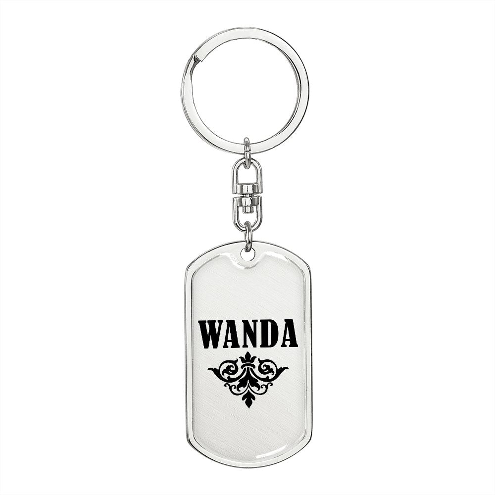 Wanda v01a - Luxury Dog Tag Keychain