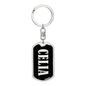 Celia v02 - Luxury Dog Tag Keychain