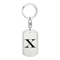 Initial X v1a - Luxury Dog Tag Keychain
