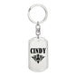 Cindy v01a - Luxury Dog Tag Keychain