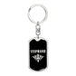 Stephanie v02a - Luxury Dog Tag Keychain