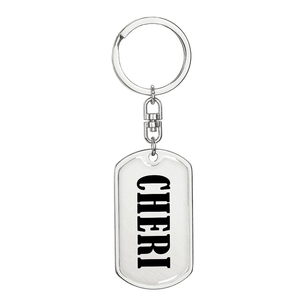 Cheri v01 - Luxury Dog Tag Keychain