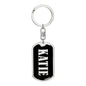 Katie v02 - Luxury Dog Tag Keychain