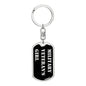 Military Veteran's Girl v2 - Luxury Dog Tag Keychain