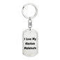 Love My Alaskan Malamute v4 - Luxury Dog Tag Keychain