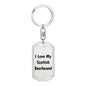 Love My Scottish Deerhound v4 - Luxury Dog Tag Keychain