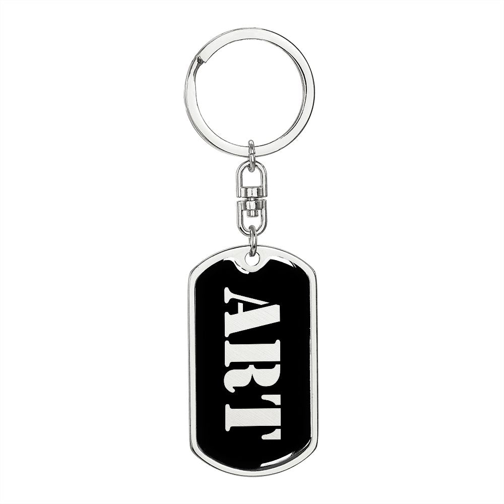 Art v2 - Luxury Dog Tag Keychain