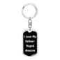 Love My Yellow-Naped Amazon v2 - Luxury Dog Tag Keychain