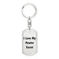 Love My Pewter Ferret - Luxury Dog Tag Keychain