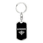 Katherine v02a - Luxury Dog Tag Keychain