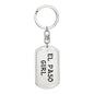 El Paso Girl v4 - Luxury Dog Tag Keychain